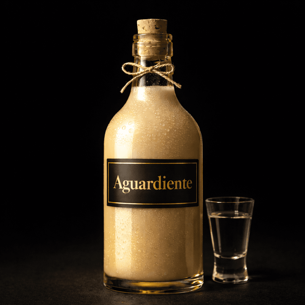 Botella de sabajón sabor aguardiente artesanal de Neiva